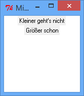 MainWindow mit minimaler Größe