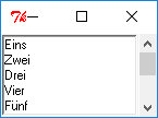 Listbox mit Scrollbalken