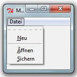 Tk::Menu - aufgeklappt